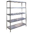 Silver stainless steel rack