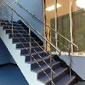 Silver Polished stainless steel stair railing