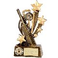 Golden Polished acrylic cricket trophy