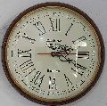 12 Inch Wooden and Brass Vintage Wall Clock