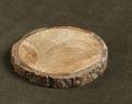 Round Polished 3 inch set of 4 wooden handcrafted coasters