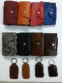 Leather Key Rings & Card Case