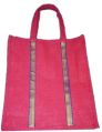 Pink Jute Fancy Bags