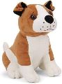 Cotton Customised Brown And White Plain plush bull dog soft teddy
