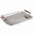 Flat Silver Plain stainless steel serving tray
