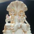 White Marble Vishnu Laxmi Statue