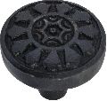 black textured cast iron cabinet knobs