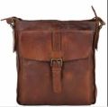 Rexine Leather Brown Plain Mens Leather Bags