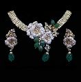 Diamond emerald floral Necklace