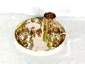 Brass Plain Dinner Thali Set