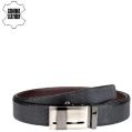 Black and brown reversible leather belt