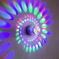 spiral led remote controlled multi color wall lamp