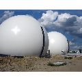 White biogas storage tank