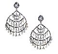 Ethnic Party Wear Silver Plated Oxidized Earrings For Women And Girls ( Silver)