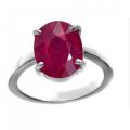 3.ct 925 Silver Natural Certified Ruby Earth Mined Gemstone Ring