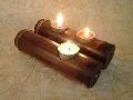 Multicolor Plain BAMBOO CANDLE HOLDER