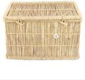 Brown Plain bamboo storage box