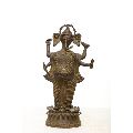 13 X 6 Inch Tribal Bronze Ganesh Statue