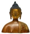 8 X 7 Inch Bronze Buddha Head Statue