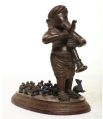 Bronze Musical Ganesh Rat Statue