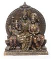Ceramic Shiva Parvati Ganesh Statue