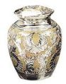Silver Gold Classic Small Cremation Urn