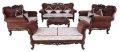 Multicolor Polished wooden sofa set