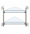 Angle Bathroom Glass Shelves