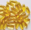 Yellow cod liver oil capsules
