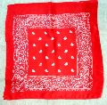 Red Sam Inc satin printed square bandana