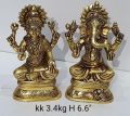 Laxmi Ganesh Brass Statue Set