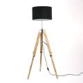 floor lamp with wooden tripod