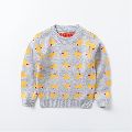 Cotton Wool Multicolor Full Sleeves Kids Sweater 