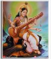 Oil colour godess saraswati oil painting