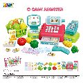 Children Play House Supermarket Cash Register with Microphone Sound Light Computer Function