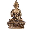 Golden Plain Carved Polished brass buddha statue