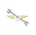 Metal Silver press panel double open ended spanner
