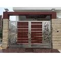 Grey Polished laser cut stainless steel gate