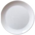 Plain Polished white melamine round dinner plate