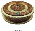 Brown round wooden dry fruit boxes