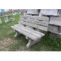 Rectangular Grey concrete garden bench