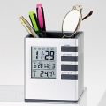Pen Holder LED Digital LCD Alarm Clock With Calendar Thermometer Desk