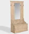 Soni Art Light Brown wooden mirror dresser