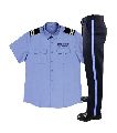 BLENDED Cotton Polyester Blue Security Uniform