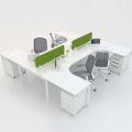 Mild Steel Green White modular office workstation