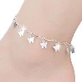 butterfly silver anklets
