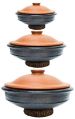 Black Clay Pot Set with Lid