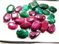 Available in Many Colors Polished Oval Round Square dyed ruby gemstone
