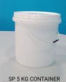HDPE Round White 5kg plastic bucket