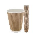 Round Brown ripple paper cups